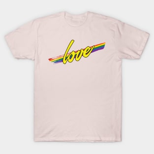 Love with LGBT Rainbow Stripe T-Shirt